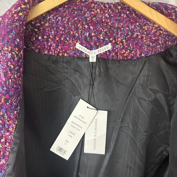 New Veronica Beard Crispin Metallic Tweed Oversized Blazer Coat 8 Contemporary - Picture 10 of 15